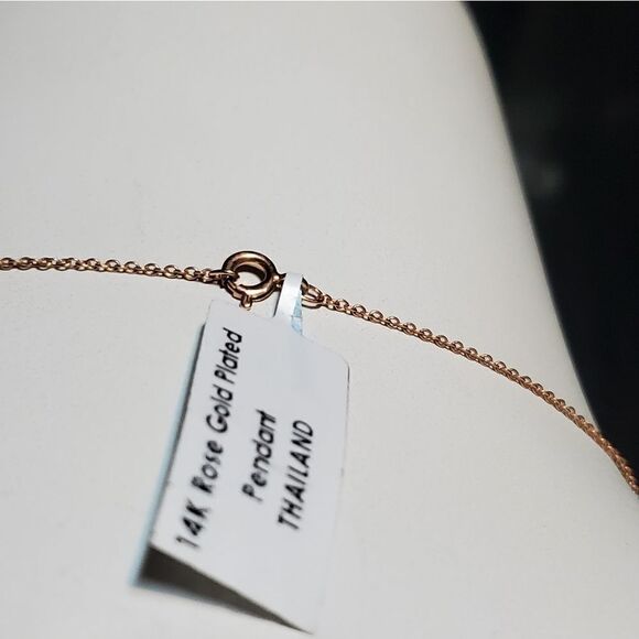 NWT Kohl's 14 Karat Rose Gold Plated Pendant - Picture 3 of 5